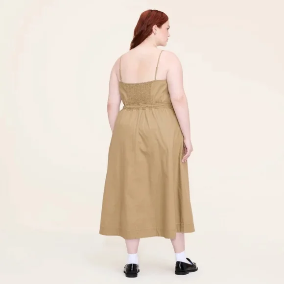 Woolrich NWT 3X Khaki Utility Midi Dress - Picture 3 of 5